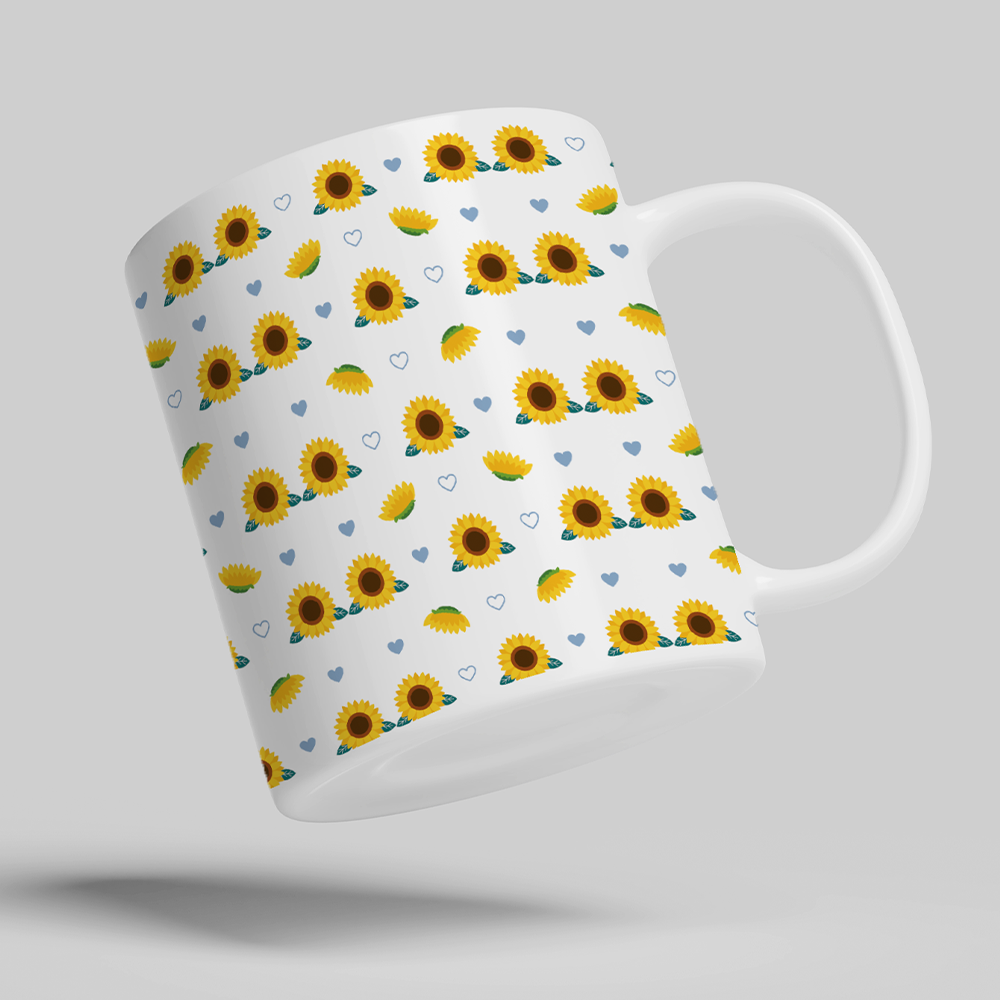 Taza 11oz Diseño floral de jirazoneles