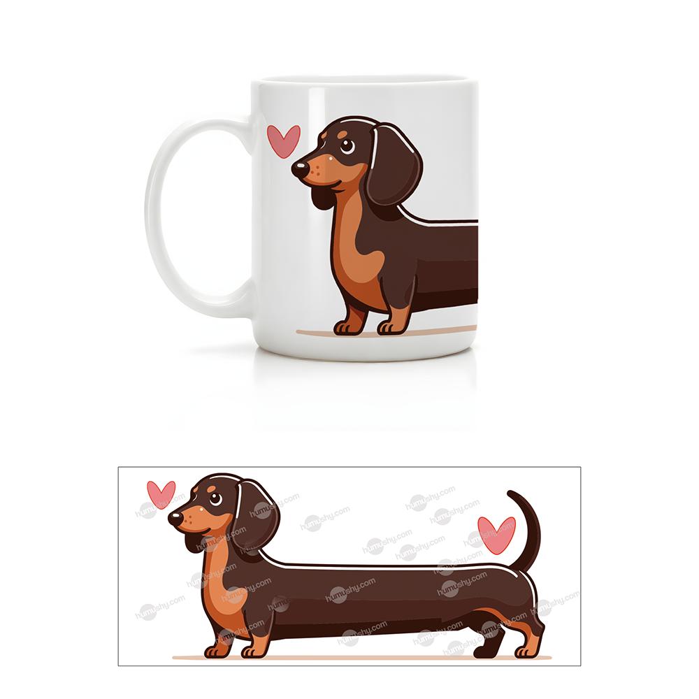 Taza 11oz Taza decorativa con diseño Perrito salchicha