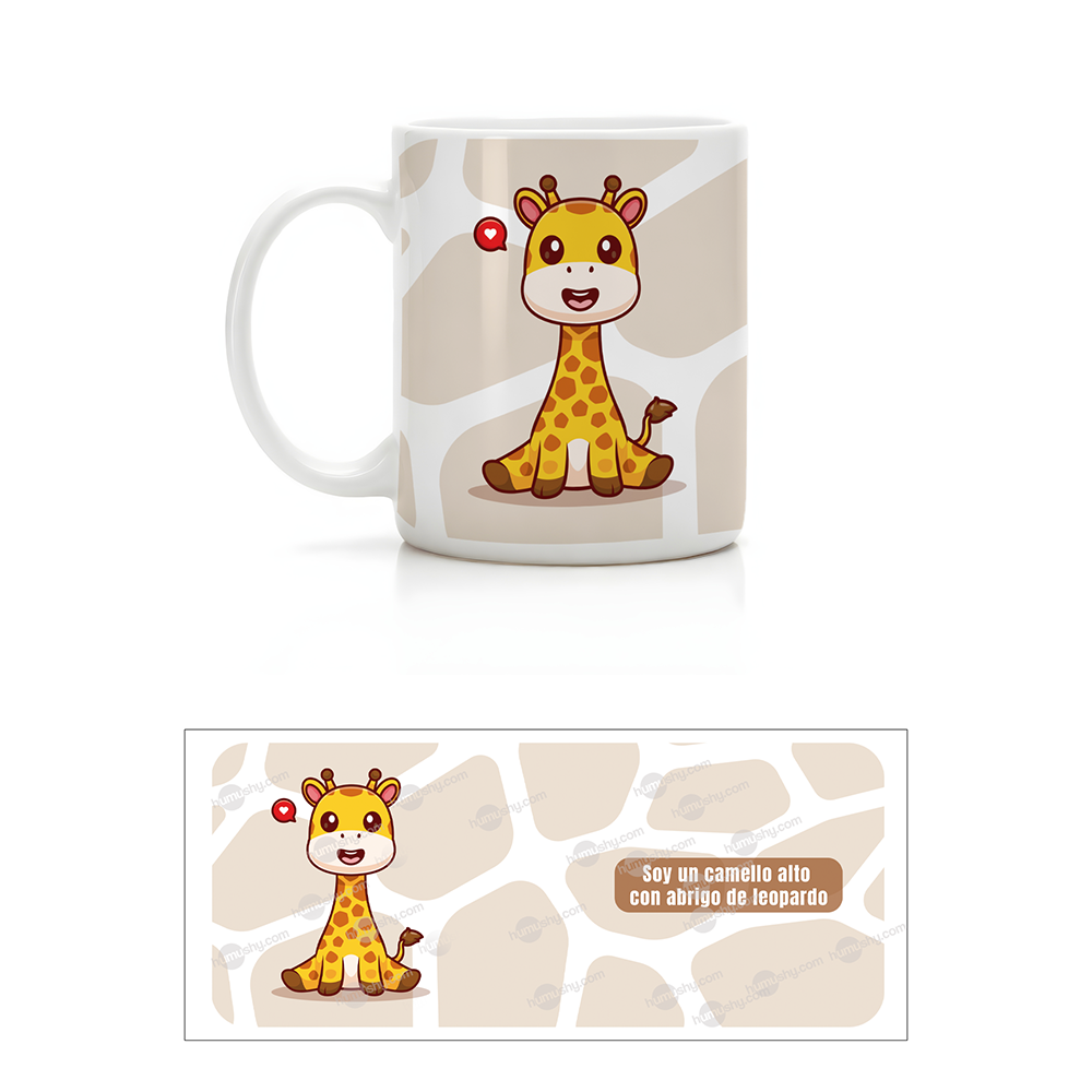 Taza cerámica 11oz Con diseño de Jirafa