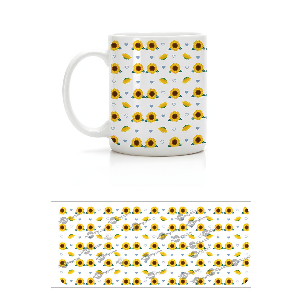 Taza 11oz Diseño floral de jirazoneles