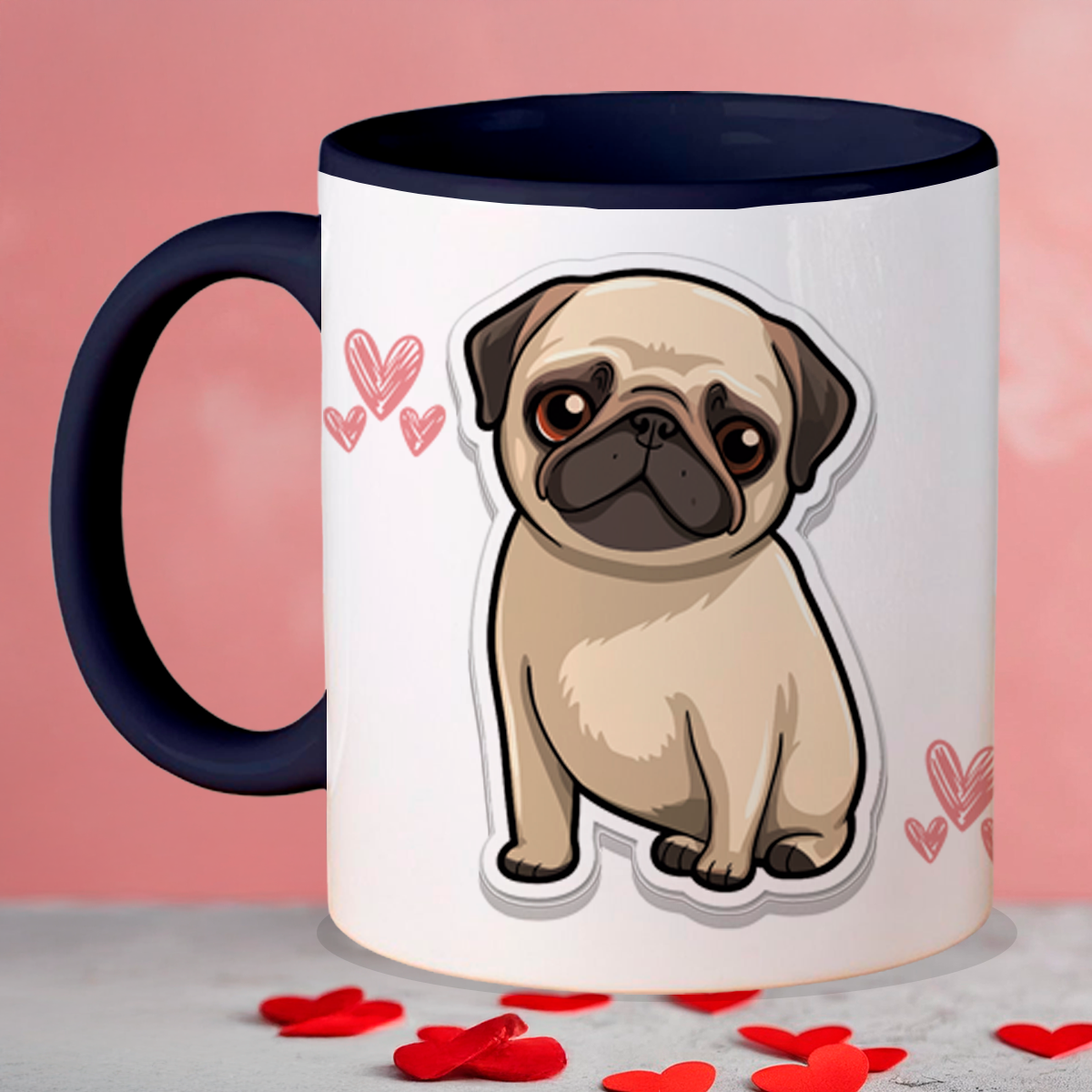 Taza 11oz I Love Pug