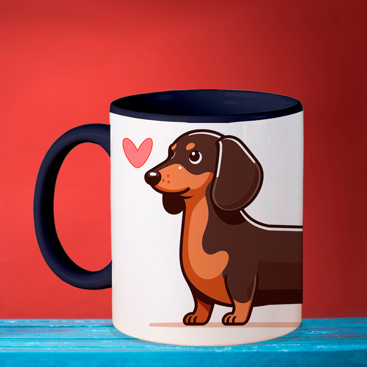 Taza 11oz Taza decorativa con diseño Perrito salchicha