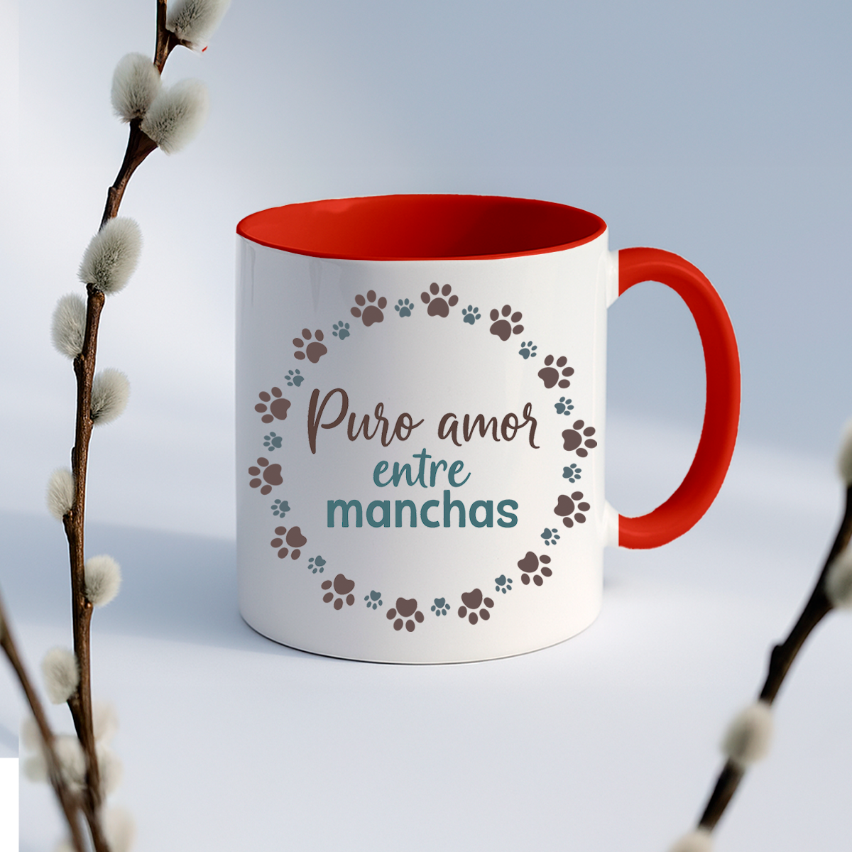 Taza de cerámica decorativa de 11Oz con diseño de perrito Dálmata- Humushy- Ideal para amantes de esta raza