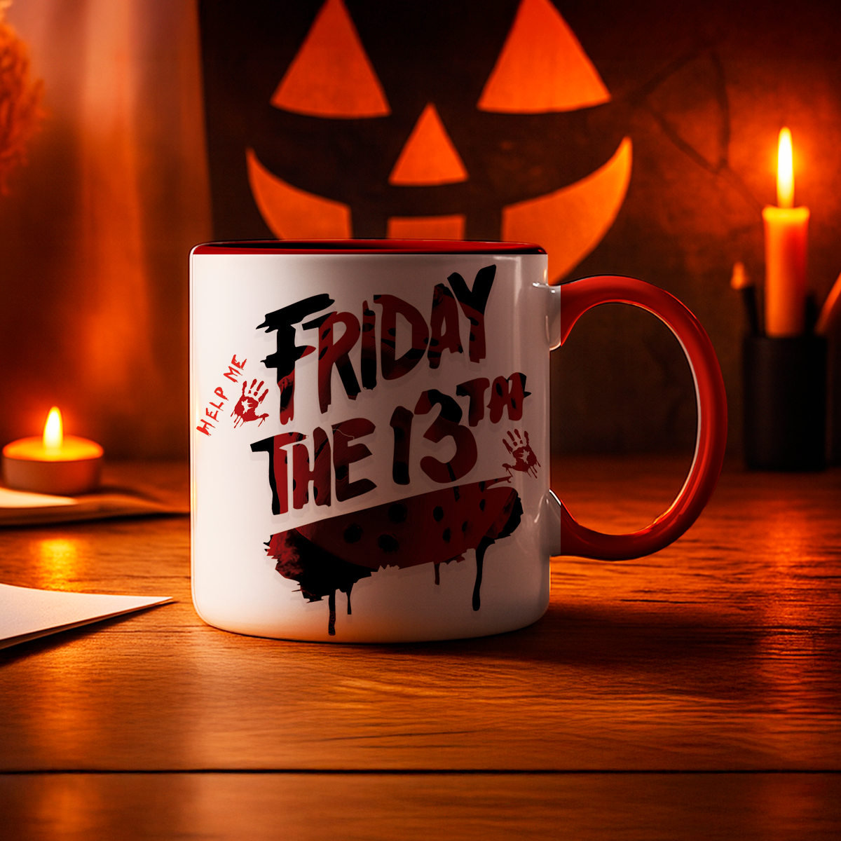 Taza de cerámica decorativa de 11Oz Jason friday 13 halloween - Humushy Para los amantes de horror