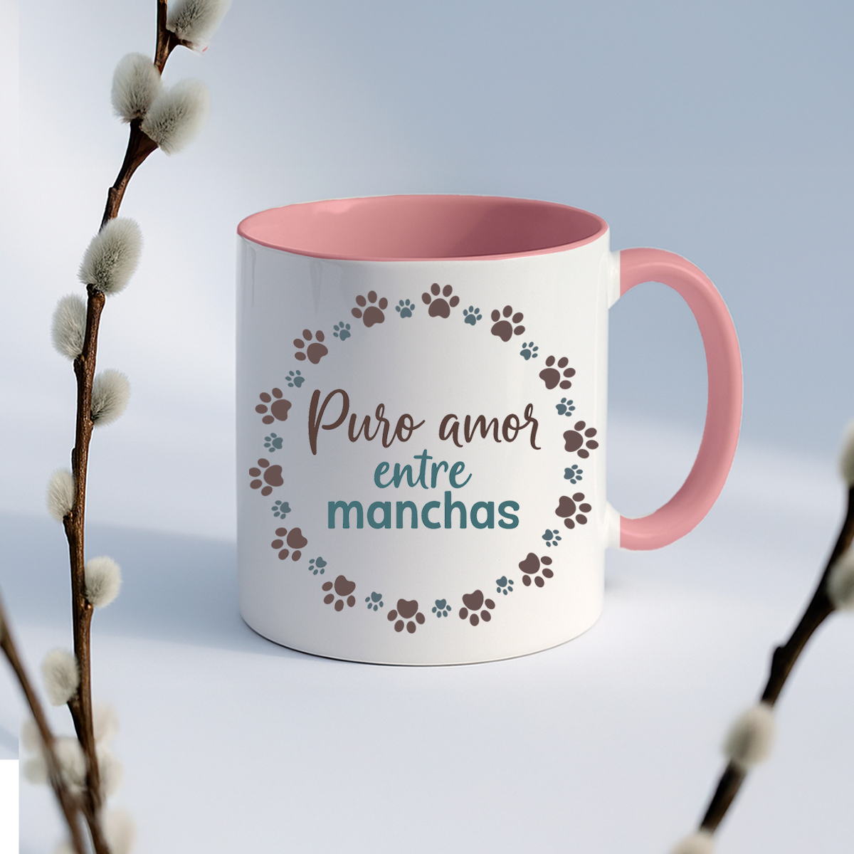 Taza de cerámica decorativa de 11Oz con diseño de perrito Dálmata- Humushy- Ideal para amantes de esta raza