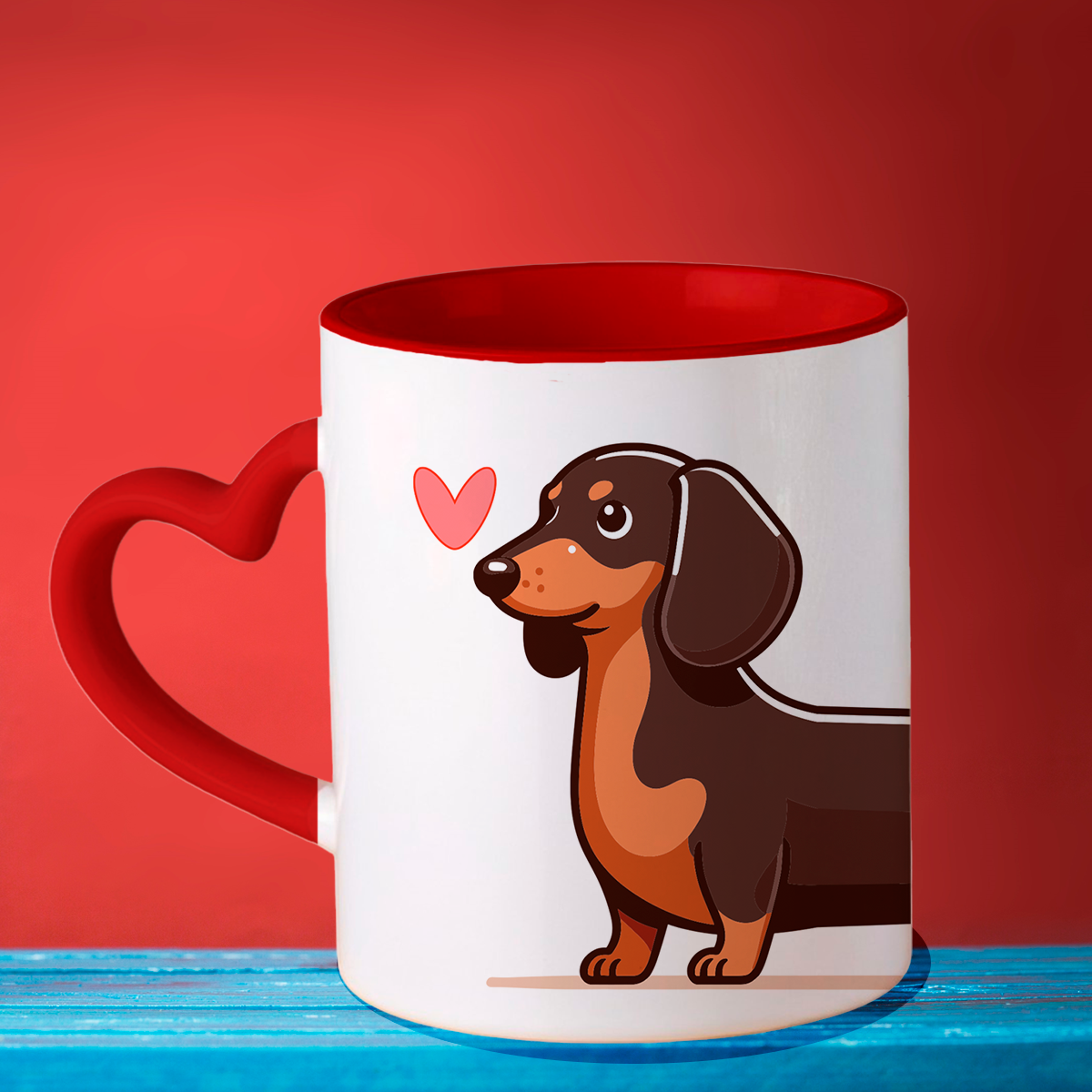 Taza 11oz Taza decorativa con diseño Perrito salchicha