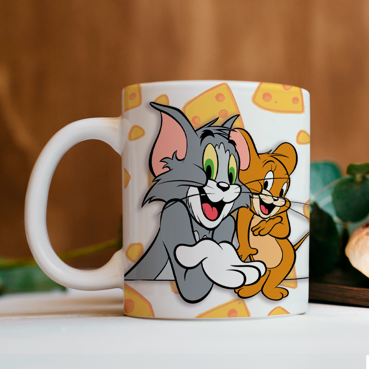Taza de 11oz cerámica decorativa Tom & Jerry - humushy recordando la infancia.