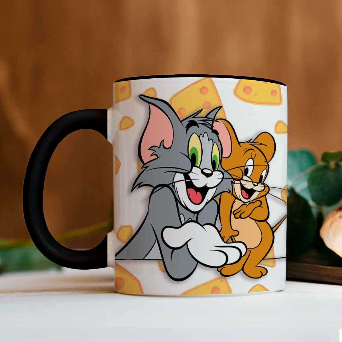 Taza de 11oz cerámica decorativa Tom & Jerry - humushy recordando la infancia.