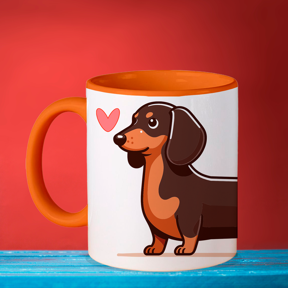 Taza 11oz Taza decorativa con diseño Perrito salchicha