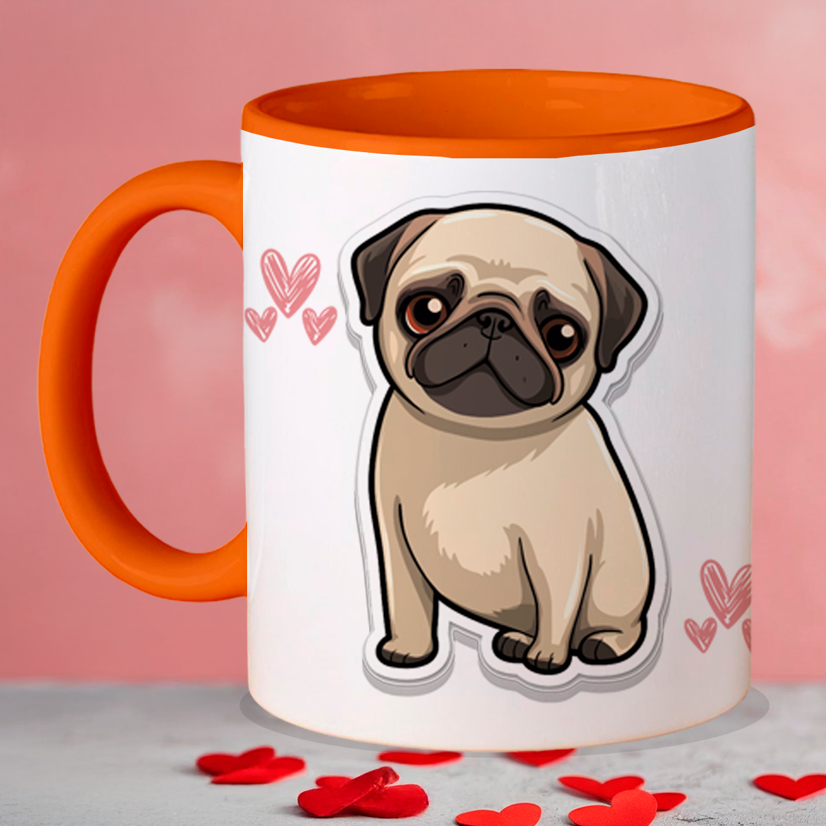 Taza 11oz I Love Pug