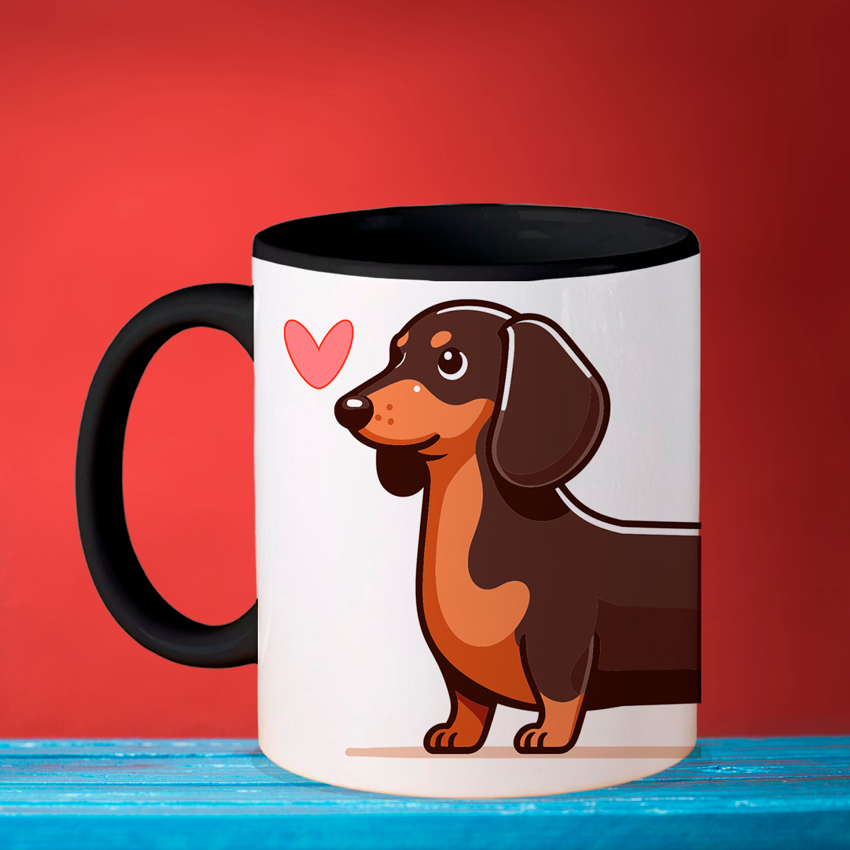 Taza 11oz Taza decorativa con diseño Perrito salchicha