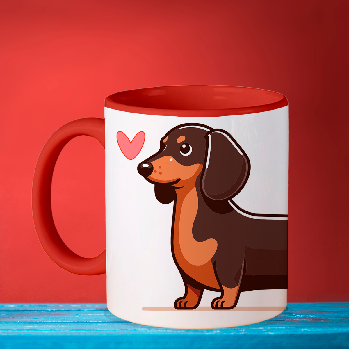 Taza 11oz Taza decorativa con diseño Perrito salchicha