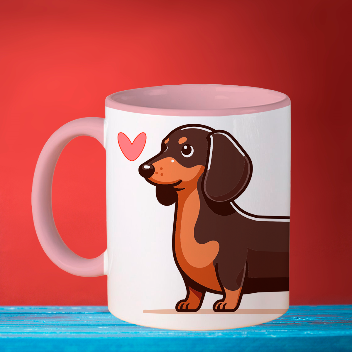 Taza 11oz Taza decorativa con diseño Perrito salchicha