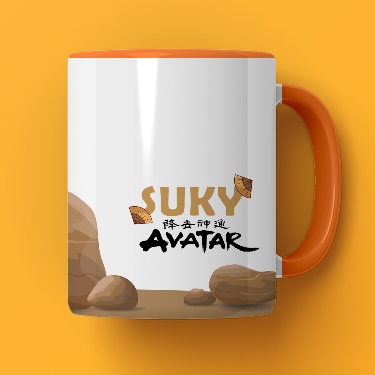 Taza 11oz con diseño de guerrera suki - humushy avatar la leyenda de ang