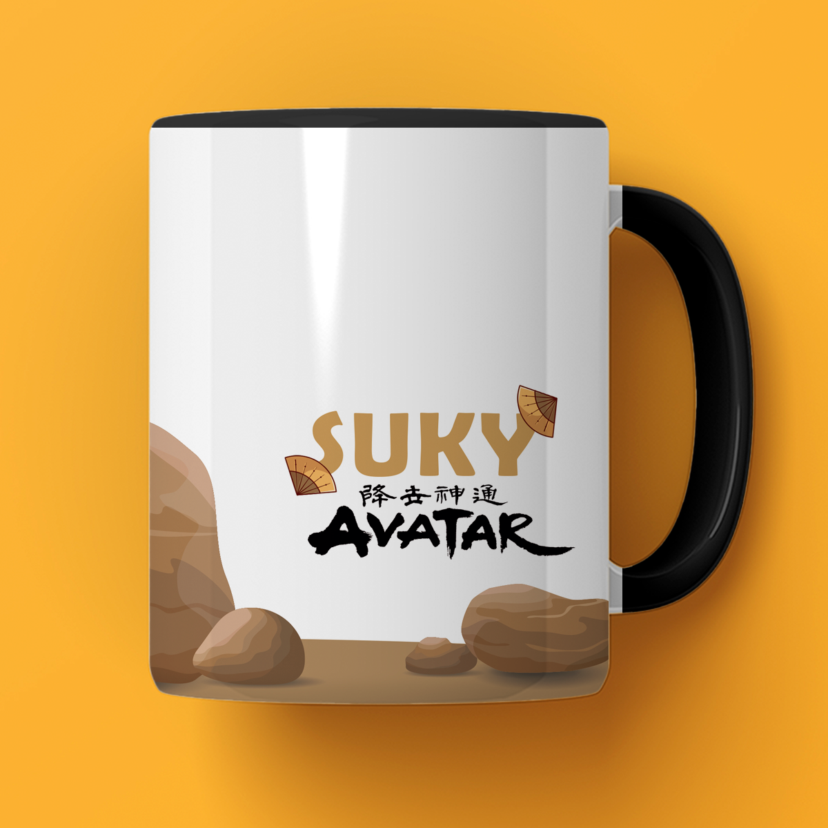 Taza 11oz con diseño de guerrera suki - humushy avatar la leyenda de ang