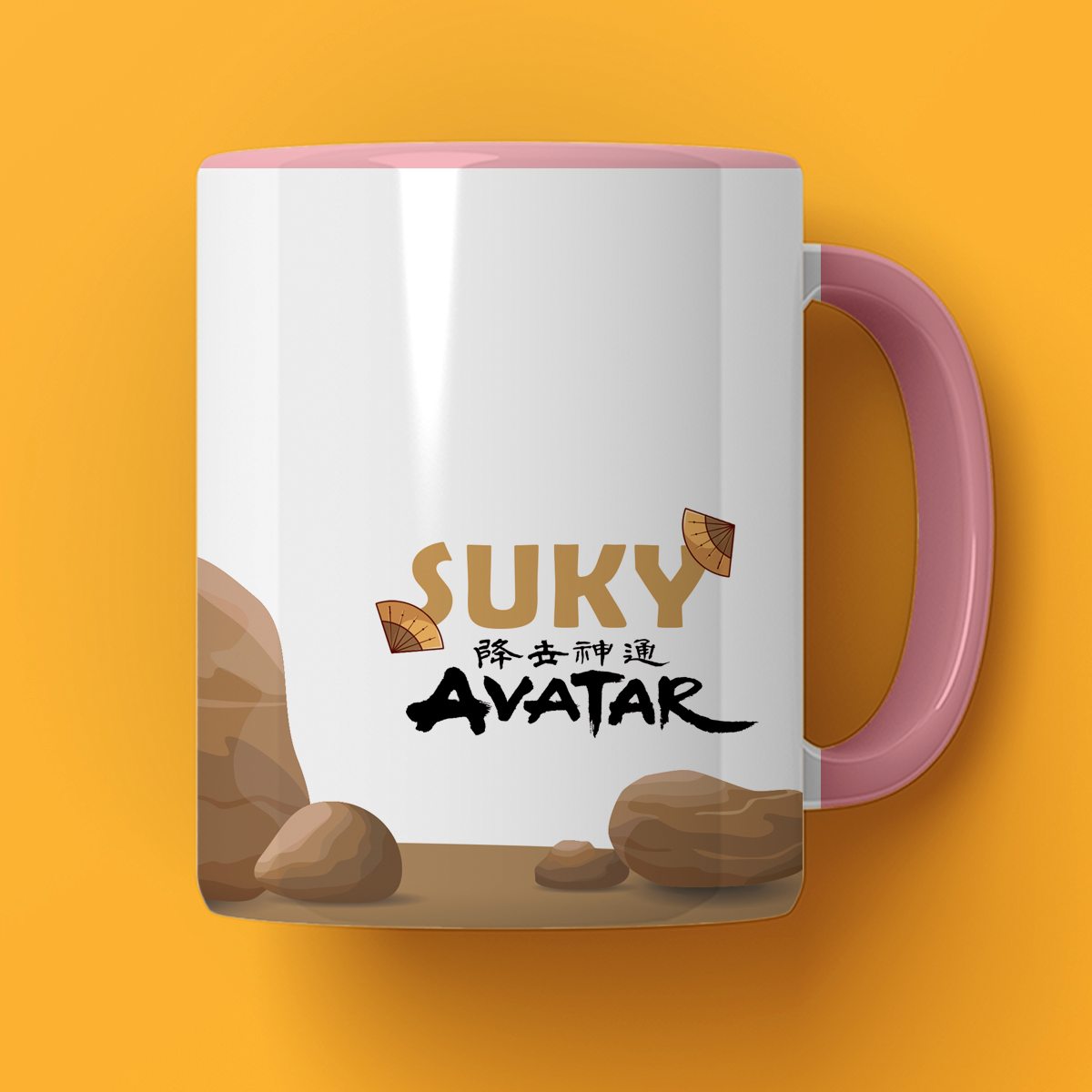 Taza 11oz con diseño de guerrera suki - humushy avatar la leyenda de ang