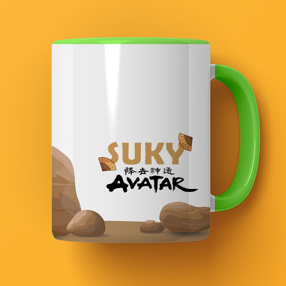 Taza 11oz con diseño de guerrera suki - humushy avatar la leyenda de ang