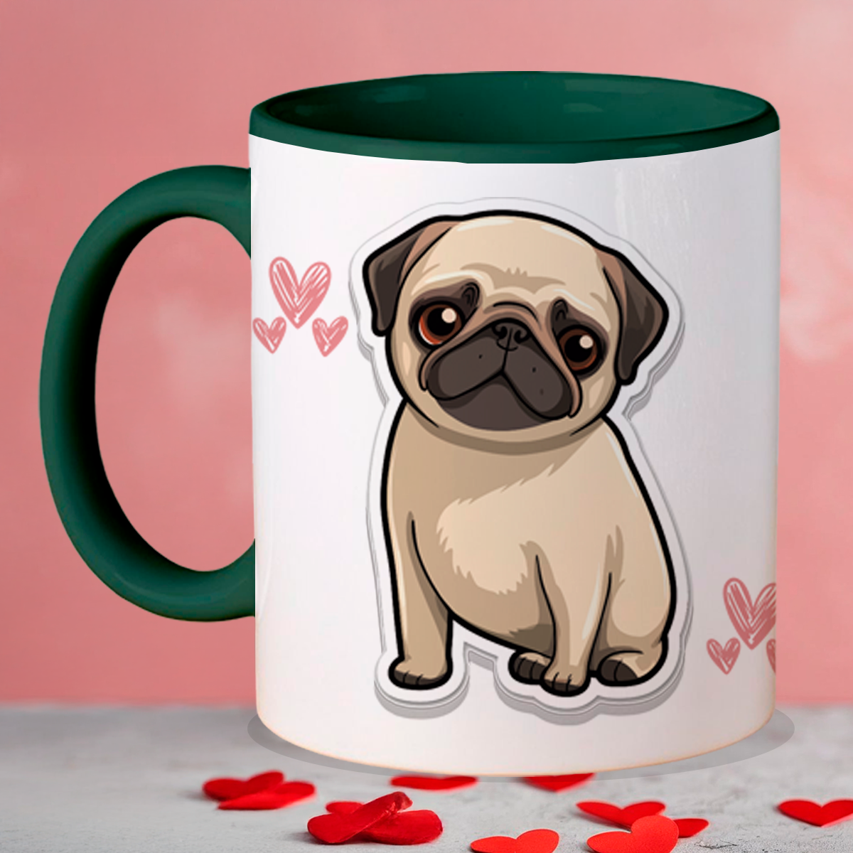 Taza 11oz I Love Pug