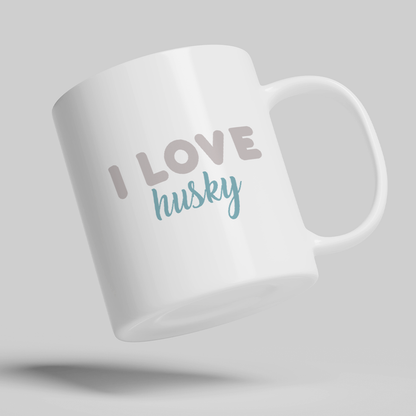 Taza de cerámica 11OzI LOVE Husky