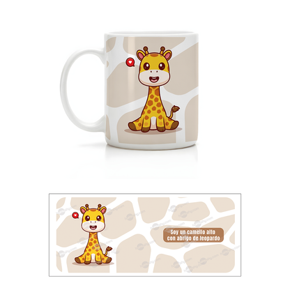 Taza cerámica 11oz Con diseño de Jirafa