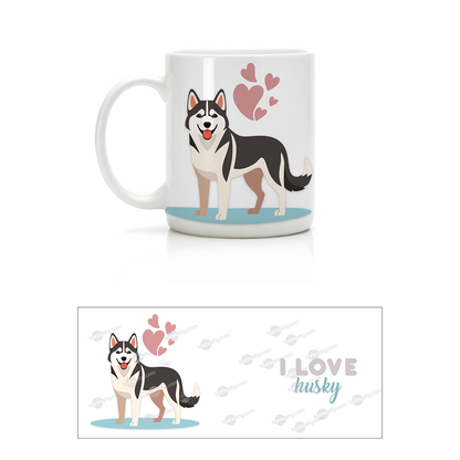 Taza de cerámica 11OzI LOVE Husky