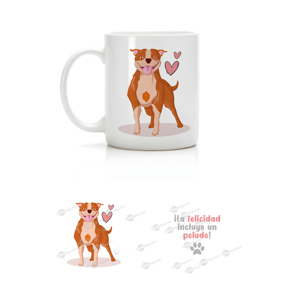 Taza cerámica de 11oz Pibull