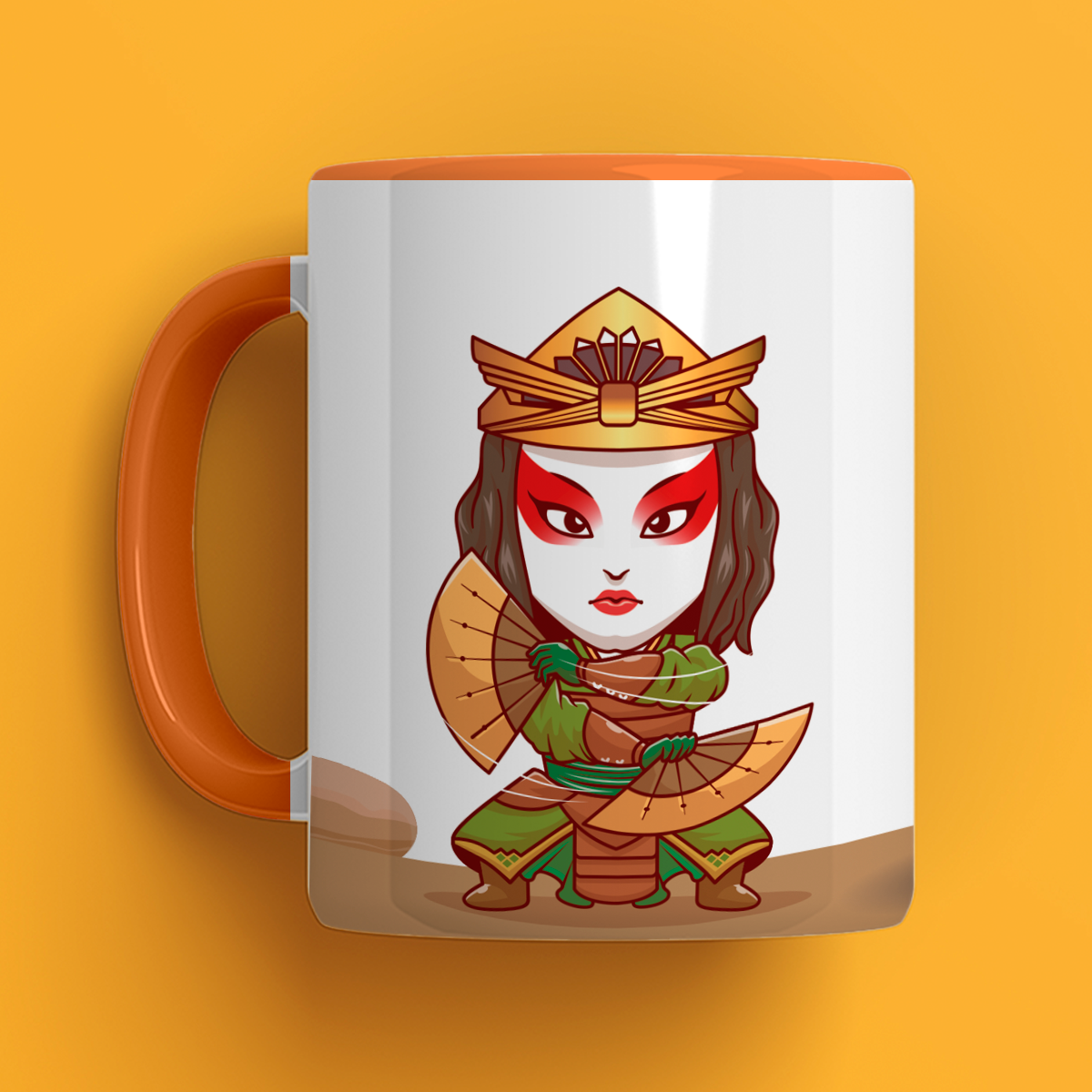 Taza 11oz con diseño de guerrera suki - humushy avatar la leyenda de ang