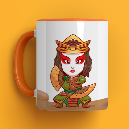 Taza 11oz con diseño de guerrera suki - humushy avatar la leyenda de ang