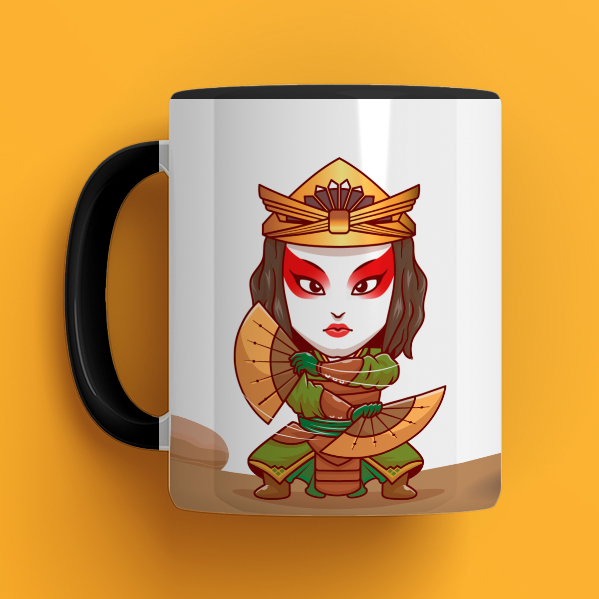 Taza 11oz con diseño de guerrera suki - humushy avatar la leyenda de ang