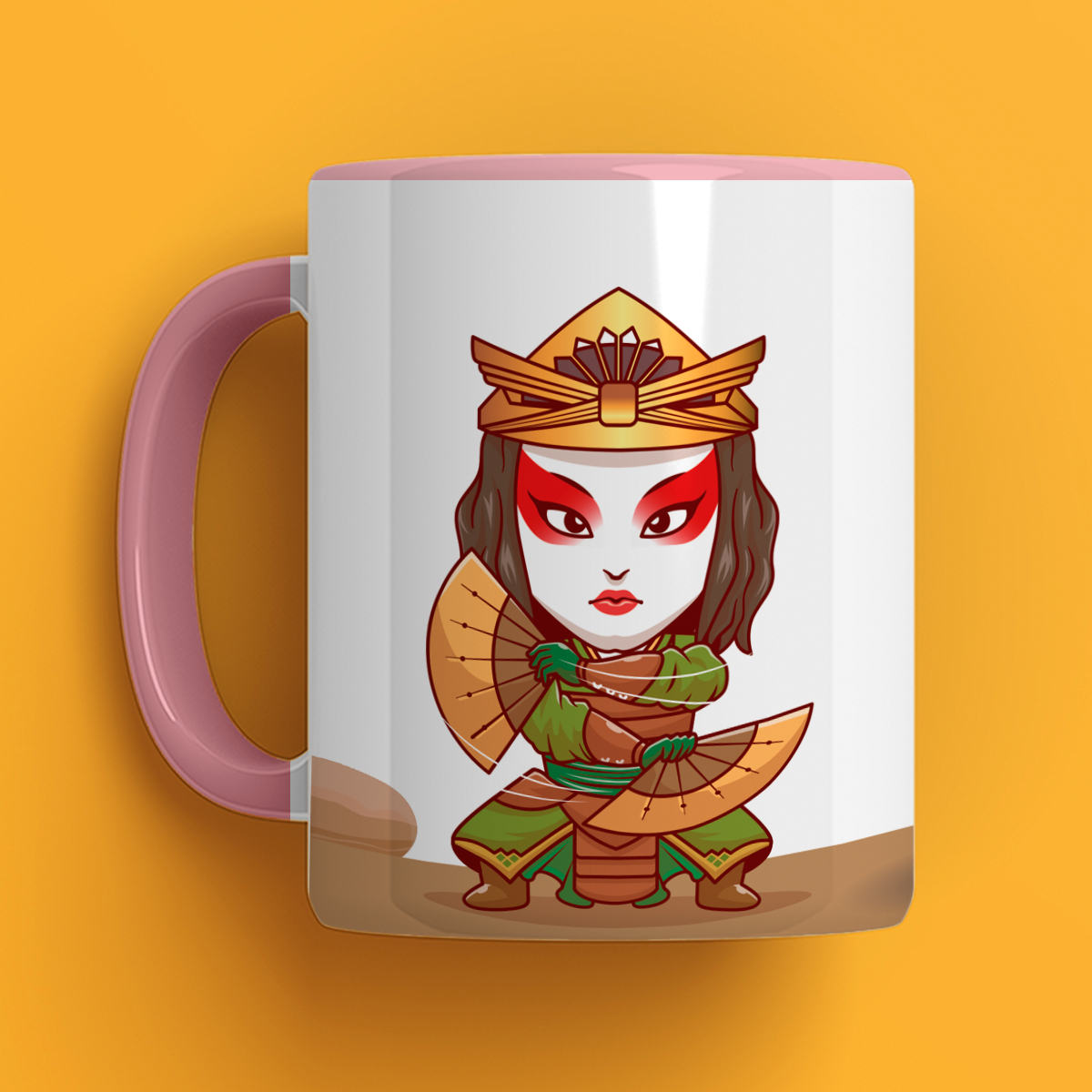 Taza 11oz con diseño de guerrera suki - humushy avatar la leyenda de ang