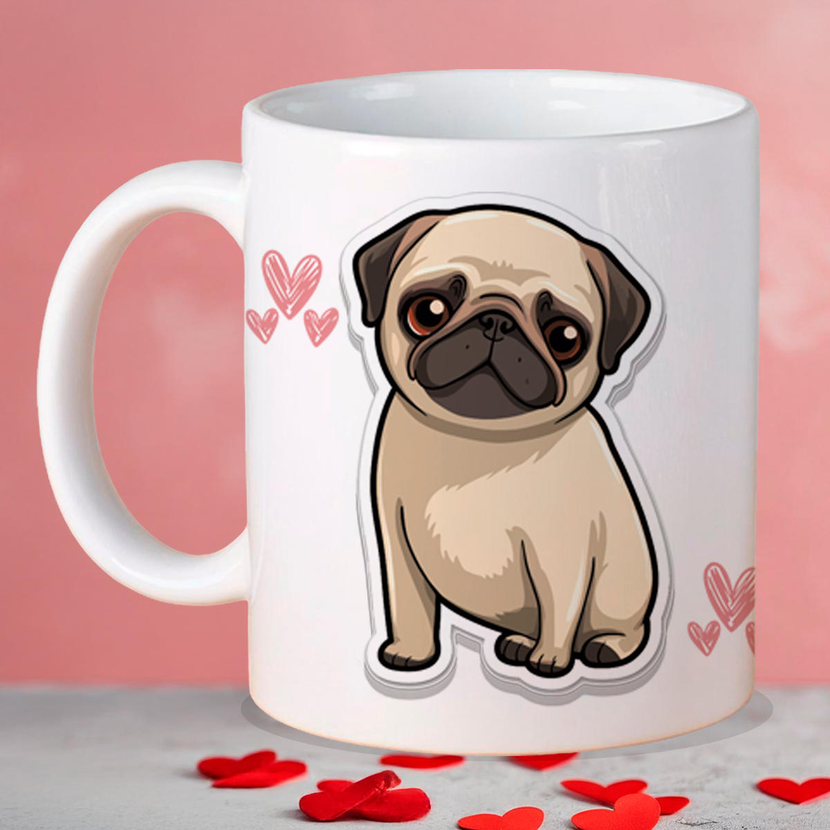 Taza 11oz I Love Pug