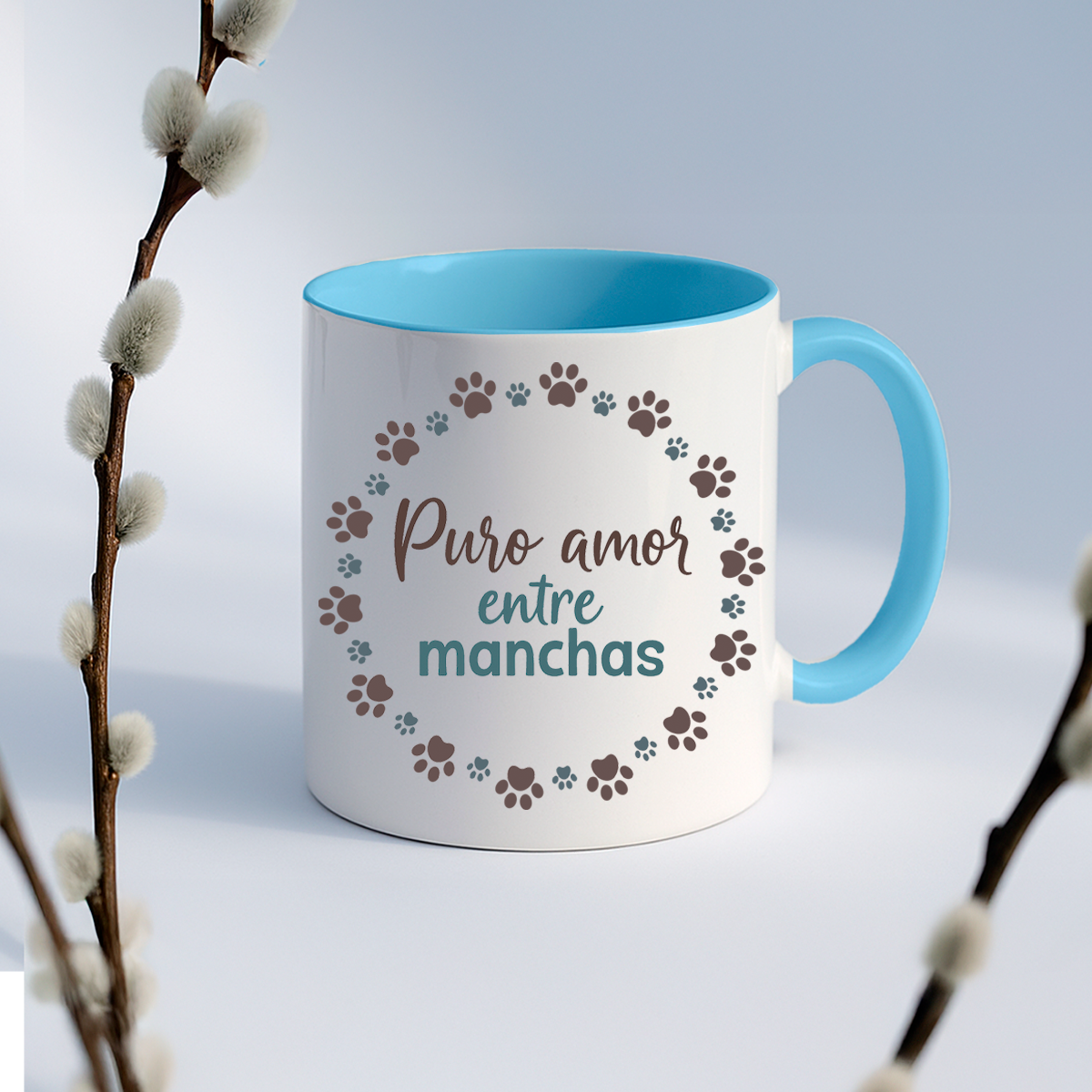 Taza de cerámica decorativa de 11Oz con diseño de perrito Dálmata- Humushy- Ideal para amantes de esta raza
