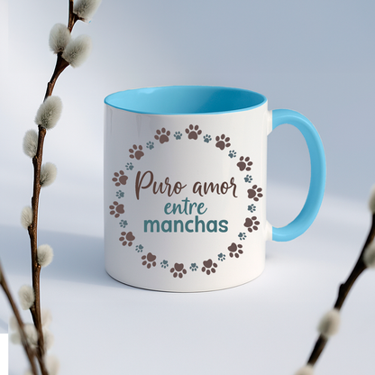Taza de cerámica decorativa de 11Oz con diseño de perrito Dálmata- Humushy- Ideal para amantes de esta raza