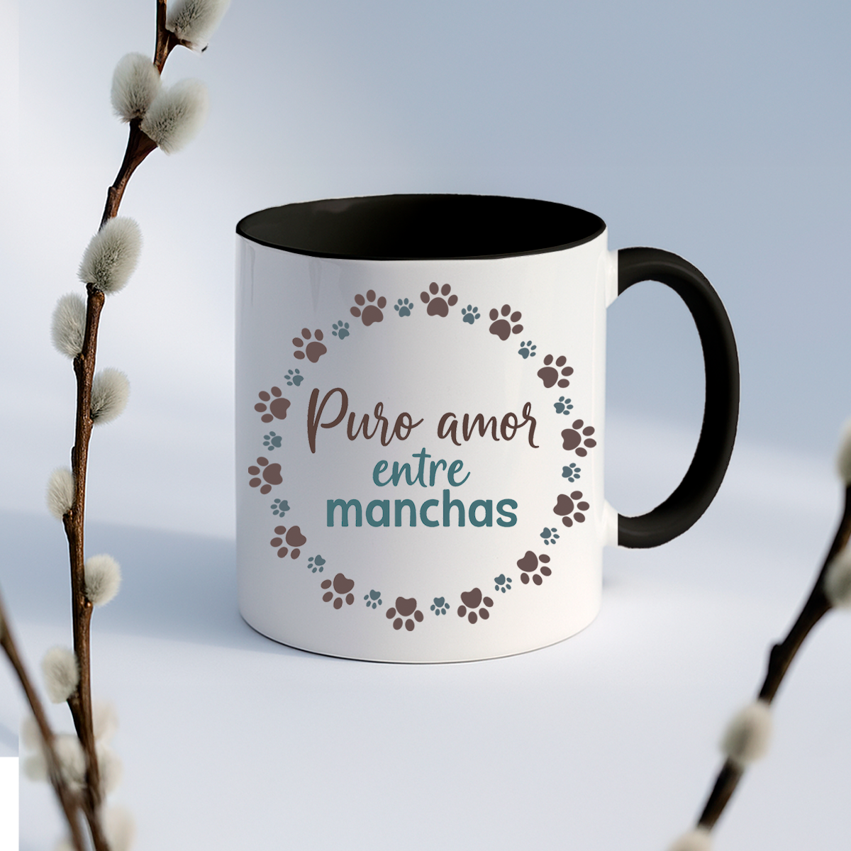 Taza de cerámica decorativa de 11Oz con diseño de perrito Dálmata- Humushy- Ideal para amantes de esta raza
