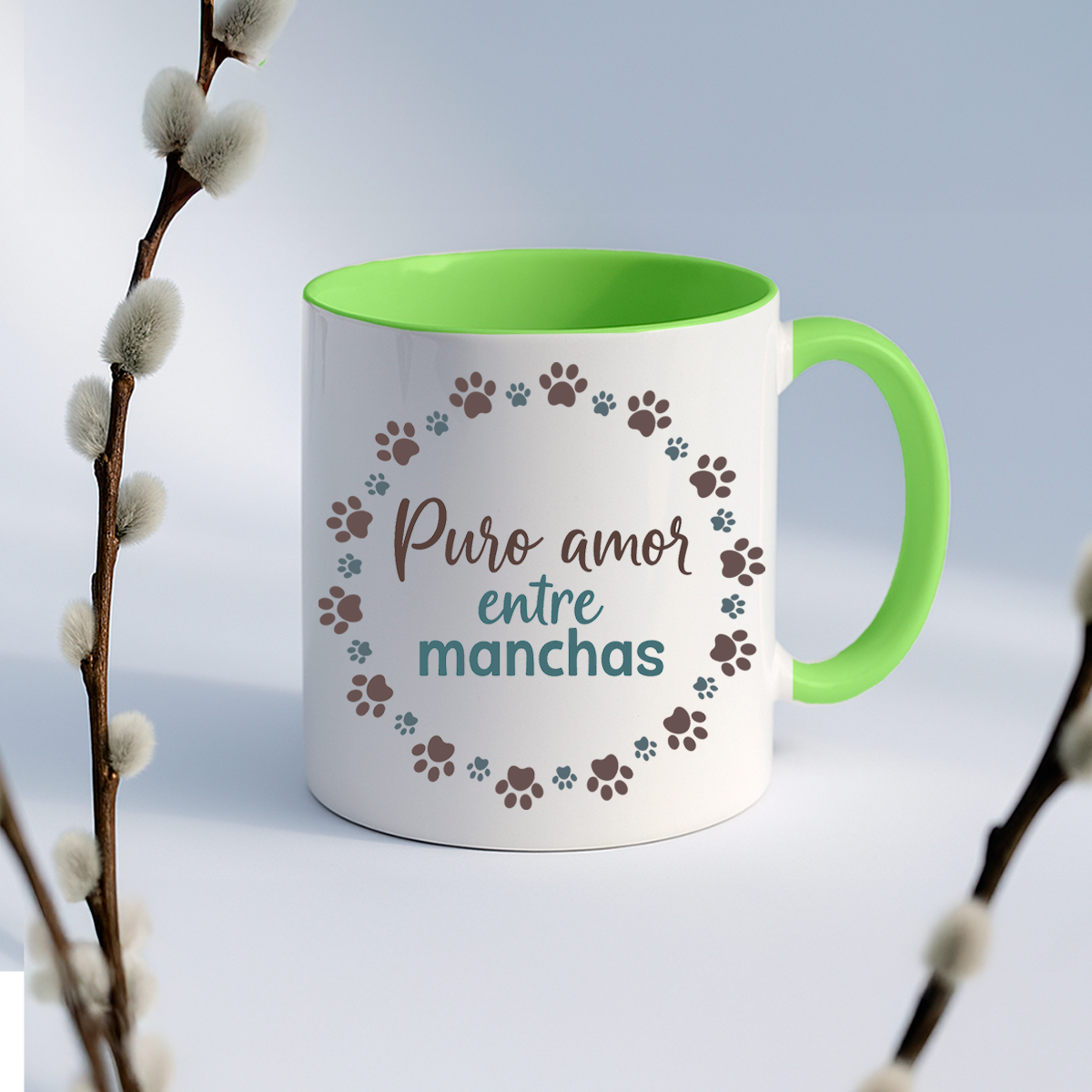 Taza de cerámica decorativa de 11Oz con diseño de perrito Dálmata- Humushy- Ideal para amantes de esta raza