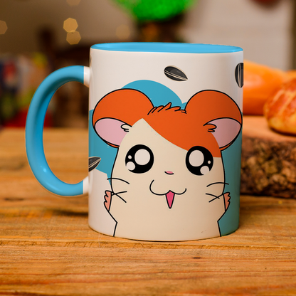 Taza de cerámica decorativa de 11Oz Con diseño de tu personaje favorito Ideal para amantes de estos increíbles hámster