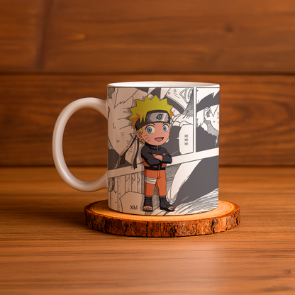 Taza de cerámica decorativa de 11Oz con diseño de Naruto zorro 9 colas Humushy