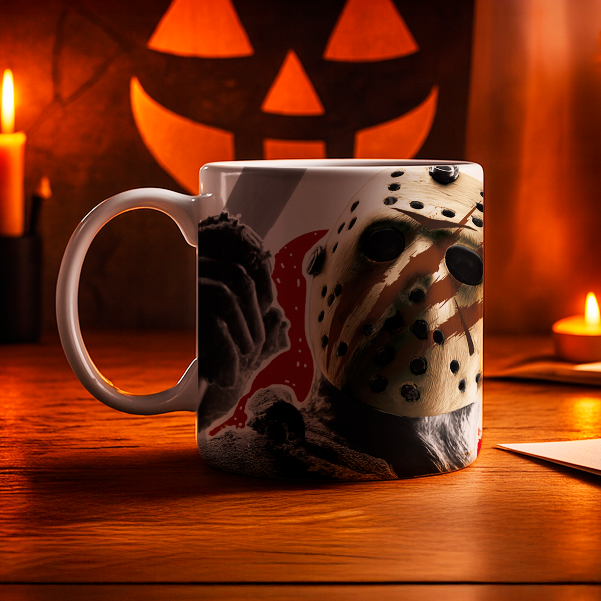 Taza de cerámica decorativa de 11Oz Jason friday 13 halloween - Humushy Para los amantes de horror