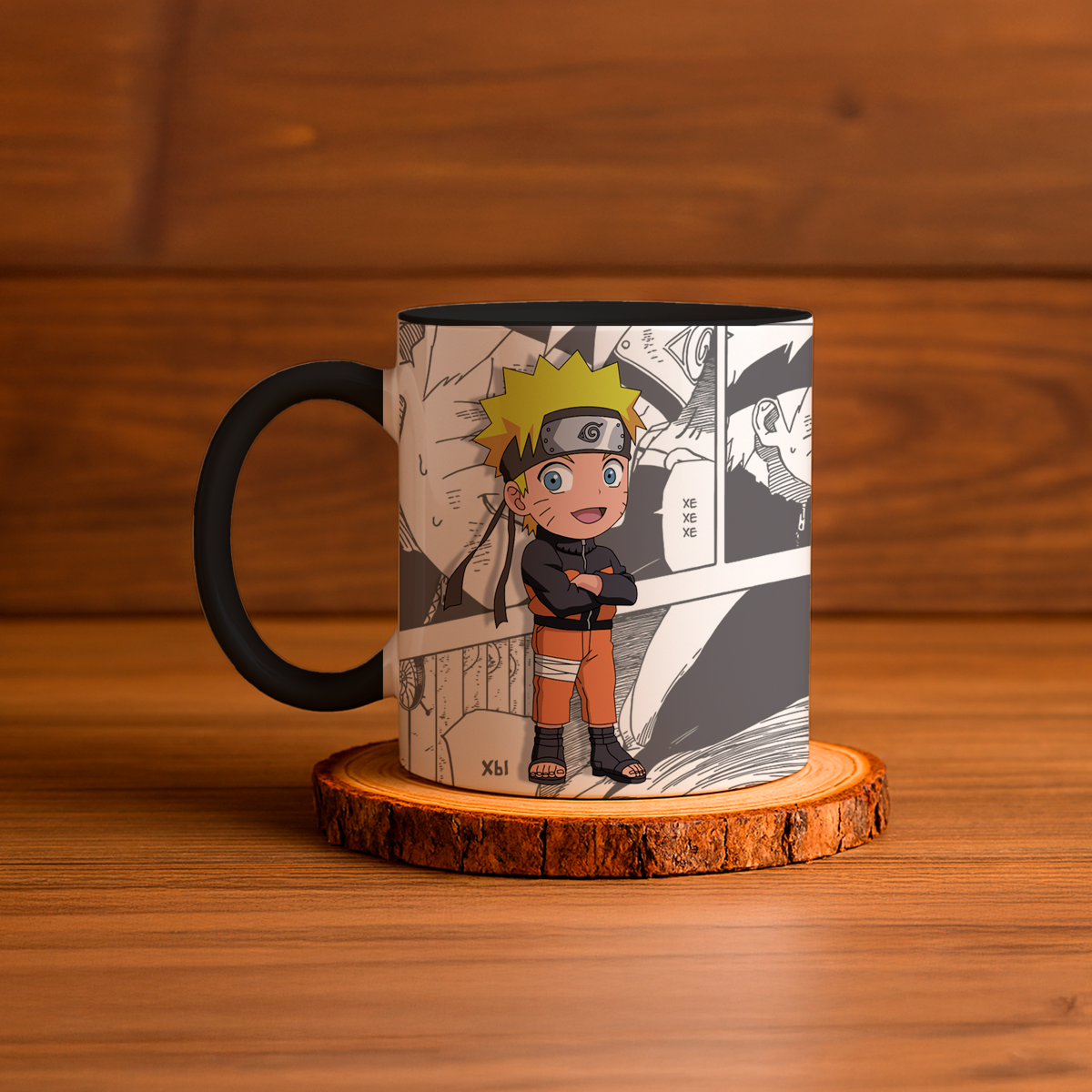 Taza de cerámica decorativa de 11Oz con diseño de Naruto zorro 9 colas Humushy