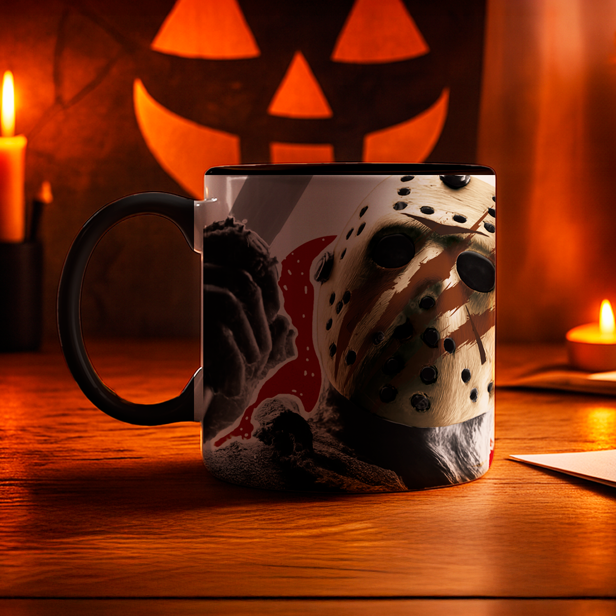 Taza de cerámica decorativa de 11Oz Jason friday 13 halloween - Humushy Para los amantes de horror
