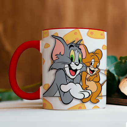 Taza de 11oz cerámica decorativa Tom & Jerry - humushy recordando la infancia.