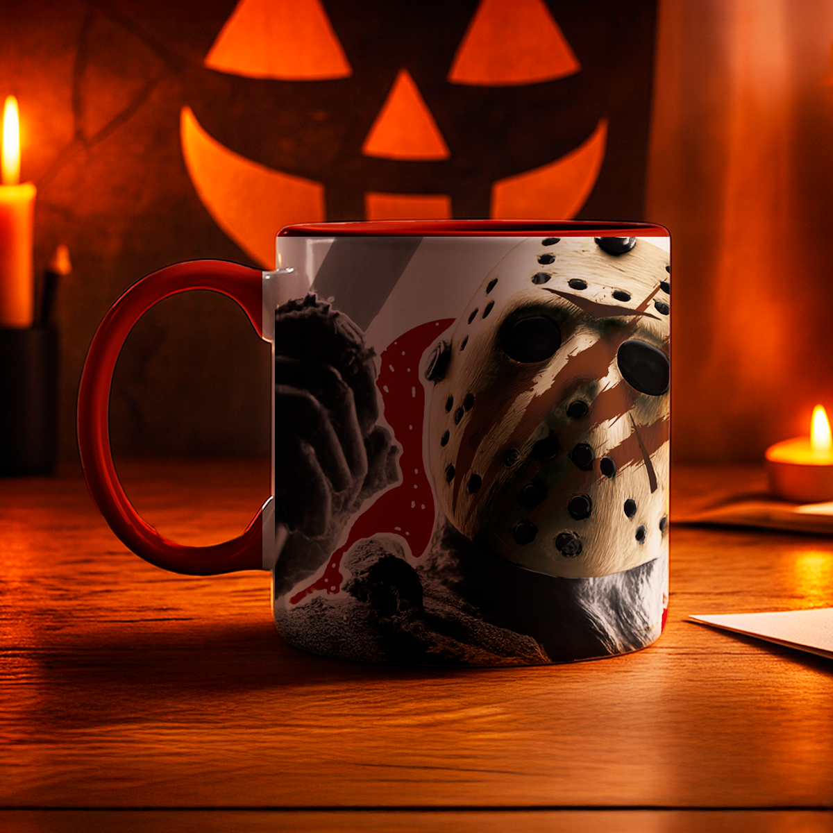 Taza de cerámica decorativa de 11Oz Jason friday 13 halloween - Humushy Para los amantes de horror
