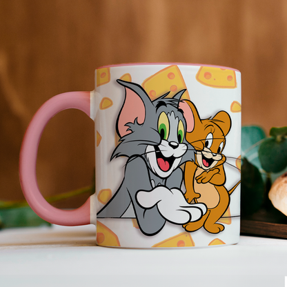 Taza de 11oz cerámica decorativa Tom & Jerry - humushy recordando la infancia.