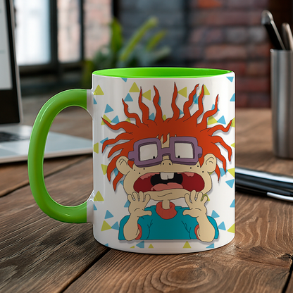 Taza de cerámica decorativa de 11Oz con diseño de Carlitos- rugrats - Humushy 90s