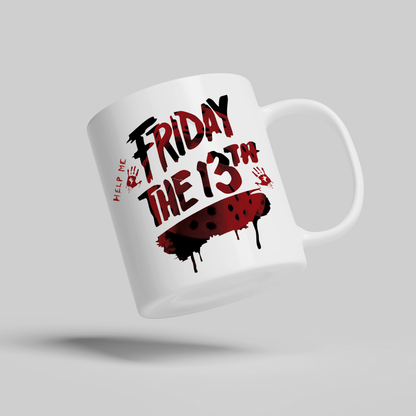 Taza de cerámica decorativa de 11Oz Jason friday 13 halloween - Humushy Para los amantes de horror
