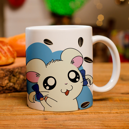 Taza de cerámica decorativa de 11Oz Con diseño de tu personaje favorito Ideal para amantes de estos increíbles hámster