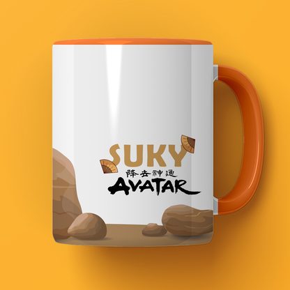 Taza 11oz con diseño de guerrera suki - humushy avatar la leyenda de ang
