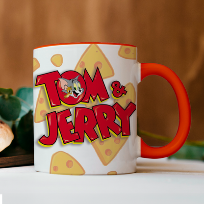 Taza de 11oz cerámica decorativa Tom & Jerry - humushy recordando la infancia.