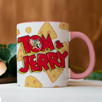 Taza de 11oz cerámica decorativa Tom & Jerry - humushy recordando la infancia.