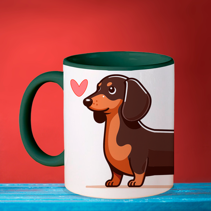 Taza 11oz Taza decorativa con diseño Perrito salchicha
